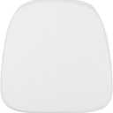 Flash Furniture Soft Snow White Fabric Chiavari Chair Cushion (1 Count (Pack of 1))
