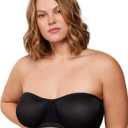HSIA Strapless Bras for Women, Bella Convertible Minimizer Bra for Large Bust Unlined Underwire Balconette Bras (Black), Size 36DDD/F