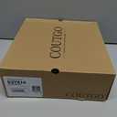 Coutgo Women's Square Toe Ankle Boots Chunky Block Heel Side Zipper Booties Faux Suede Winter Shoes (9, Khaki)