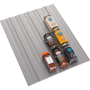 YouCopia SpiceLiner Spice Rack Drawer Organizer (Universal Fit 10 Roll),Gray (2.4"W x 120"L)