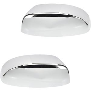 2pcs Upper Chrome Mirror Cap Plated for Silverado Sierra 1500 2500 3500HD 2007-2013 Tahoe Suburban Avalanche Yukon/Yukon XL Escalade EXT ESV 25788157 25788156