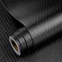 Black Contact Paper Peel and Stick for Cabinets Countertops Walls 17.7"X200" Self Adhesive Black Geometric Textured Wallpaper Black Contact Paper Waterproof Black Wallpaper for Bedroom Kitchen