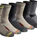 Eddie Bauer Men's Dura Dri Moisture Control 6-Pair Crew Socks, L