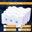 2 x Magic Eraser Sponges 4 Pack  Thick Melamine Cleaning Sponges for Walls, Kitchen, Bathroom & Floors  White Magic Sponge Eraser Pads for Heavy Duty Multi-Purpose Cleaning