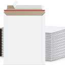Famagic 9x11.5 Photo Mailers 50 Pack, White Document Mailers, Self Seal Cardboard Envelopes 9x11.5 Inches (9x12)