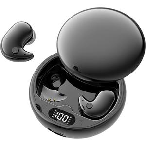 Micool Invisible Sleep Wireless Earphone, Ipx5 Waterproof Earbuds, Lightweight Sleep Headphones Bluetooth 5.3, Painless Sleeping Earphones for Sensitive Sleeper with Long Battery Life (Black)