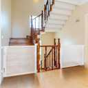 2-Pack Retractable Baby Gate for Stairs-33Height, Expands up to 55Width-Safety Gate for Infants, Toddlers, Dogs & Pets-Easy Install, Secure Closure, White Mesh Design for Indoor & Outdoor Use