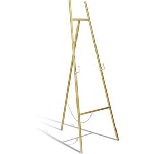ARTASY 57" Gold Easel Stand for Wedding Signs, Posters, Portable Artist Easel for Painting Canvas, Display Easel for Home and Office