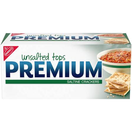 Premium Saltine Crackers - Unsalted Tops