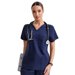 YESWEL Scrub Tops for Women, Classic V-Neck Fit with 3 Pockets, Comfort Soft Stretch Anti-Wrinkle Medical Scrubs, Easy Care, M