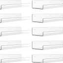 upsimples 10 Pack Acrylic Shelves Wall Organizer and Storage, 15" Display Shelf for Figure, Toy Cars, Perfume, Kids Bookshelf for Bedroom, Nursery, Craft Room, Clear