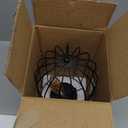 JHY DESIGN Birdcage Decorative Lamp Battery Operated 12" H Cordless Table Lamp with Warm White Fairy Lights Bird Bulb for Indoor Bedroom Living Room Home Wedding Xmas(Black)