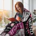 Best Friend Blanket 60"x 50", Friends Gifts for Women, Best Friend Birthday Gift for Women, Bestie Gift' for Woman, Friends Gifts for Mother's Day, Bestie Blanket