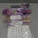 Gersoniel DIY Graduation Cap Decorations Kit 3 Construction Paper 15 Faux Assorted Flowers 3D Butterfly Pearl Rhinestone Bow Glitter Letter Stickers for DIY Hat Grad Cap Topper(Purple)