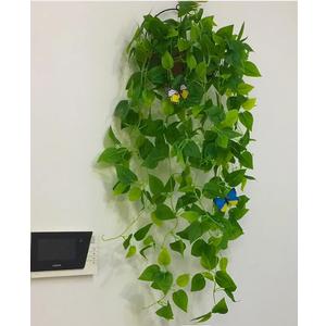2PCS Artificial Green Leaf Rattan Leaves Hanging