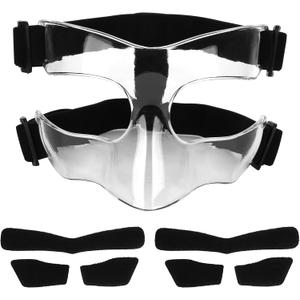 Nose Guard, Adjustable Face Shield Broken Nose Mask Clear Face Cover Protective Face Mask Nose Protector for Teenagers Adults Basketball Soccer Sports Accessories