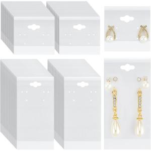 Tondiamo 200 Pcs White Velvet Plastic Earring Display Cards for Vendors 2'' x 2'' and 2'' x 4'' for Selling Earring Display Cards Holder Bulk for Ear Studs Jewelry Accessories Tondiamo 200 Pcs White Velvet Plastic Earring Display Cards for Vendors 2'' x 2'' and 2'' x 4'' for Selling Earring Display Cards Holder Bulk for Ear Studs Jewelry Accessories
