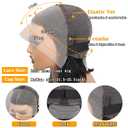 Bob Wig Human Hair Straight Bob wig human hair 13x4 HD Lace Front Wigs Human Hair 180% Short Bob Wigs for Women Glue less Bob Lace Front Wigs Pre Plucked Natural Color 12Inch