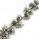 Iron on hotfix Hand-Made Beaded Trim,2 inch Wide 36 inch Lengh Rhinestones Chain,Rhinestone Trim by The Yard for Bridal Belt Hair wear Bag Shose Decoration Accessories (Silver-C)