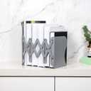 Aobopar Book Ends, Bookends for Shelves, Book Organizer for Desk, Metal Bookends for Heavy Books, Book Holders for Shelves, Suitable for Office, Home and School Use (Grey)