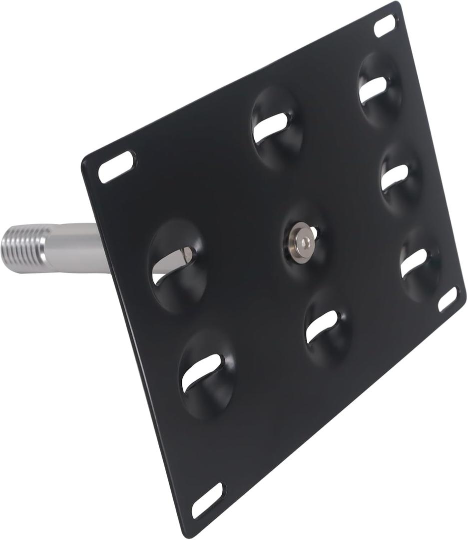 HiSport License Plate Holder Front Bumper Compatible with Mercedes C-Class CLA-Class E-Class S-Class GLK-Class ML-Class GLA-Class SL-Class, No Drill Relocator Hole Adapter Support Holder