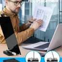 Acrylic Black Dry Erase Board with Stand - 12 x 8 Small Desktop Whiteboard with Marker, Reusable Desk Blackboard, to-Do List, Planner, Memo Clipboard, Menu Board for Office, Home, Bar