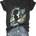 Magical Shirt for Women: Magic Princess Kingdom V Neck T-shirt Princess Shirt Family Vacation Trip Tee, Size Small
