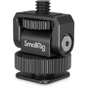 SmallRig 1/4" Mini Ball Head Cold Shoe Mount Adapter with 1/4"-20 Thread for Camera Phone Cage LED Video Light-3577