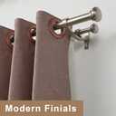 Modern Double Curtain Rods, Matte Nickel Curtain Rod 72-144 Inch Length Drapery Rods with Simple Decorative End Caps 1 Inch Front and 5/8 Inch Diameter Back Dual Curtain Rod Telescoping Window Rods