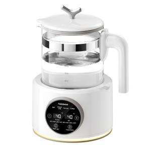 Baby Instant Warmer, Baby Milk Warmer Glass Electric Kettle Boiler with Night Light, Accurate Temperature Control for Formula, 1.2L Glass Water Warmer Breastmilk,Boil Coffee,Tea, 24H Insulation