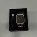 Stainless Steel Watch Band with Case Compatible with Apple Watch Band Series 10 46mm, Rugged Strap Metal Protective Bumper Cover for iWatch Bands Men, Silver/Gold