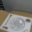 20" Gold Fandelier Ceiling Fan with Light,Gold Crystal Chandelier Ceiling Fans with Lights and Remote Control,Mid-Century Modern Caged with 6 Speeds for Living Room Bedroom Nursery