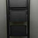 Double Elite Step Ladder 3 Step Folding, Sturdy 330 Lbs Small Step Stool for Adults, Safer Full Steel Multi-use Kitchen Ladder for Home, Closet Step Stool Ladder with Anti-Slip Wide Pedals, Black