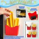 RMAMSCOV Ice Cube Tray With Lid,Creative French Fry Ice Cube Mold, Narrow Cube Maker Easy to Removal, Reusable Ice Tray for Summer, Juices