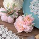 HINZIC Flower Hair Clip for Women, Non-Slip Vintage Pearl Floral Hairpins, Silk Flower Hair Barrettes Buns Holder Accessories for Party Wedding Decor- Light Pink