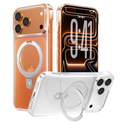 TORRAS Ostand Slim for iPhone 17 Pro Max Case Clear, Upgraded Magnetic Stand, Fit for MagSafe, Frameless with Thin Open-Edge Fit, Minimalist Phone Case for iPhone 17 Pro Max, 6.9'', Drop Protection