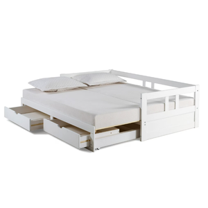 Melody Twin to King Extendable Day Bed with Storage White