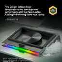 Razer Laptop Cooling Pad: Adaptive Smart - Intelligent Fan Control - Airtight Pressure Chamber - Fits Most Laptops & Macbooks 14 to 18" - Preset & Custom Fan Curves - 3 Port USB Type A - Chroma RGB