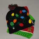 2 Pack Christmas LED Light-up Knitted Beanie Hat Colorful Flashing Holiday Xmas Christmas Party Supplies(One Size Fits More) (Green)