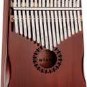 Kalimba Thumb Piano 17 Keys, Portable Mbira Finger Piano Gifts for Kids and Adults Beginners (Cocoa Brown)