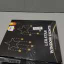 73LED Christmas Window Lights,2 Pack 12IN Star Fairy Lights with 8 Modes Timer,Hanging Silhouette Twinkle Light for Wall,Bedroom,Indoor Outdoor,Party,Xmas,Holiday Decorations,Warm White