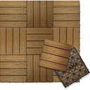 NewTechWood UltraShield Naturale 1 ft. x 1 ft. Quick Deck Outdoor Composite Deck Tile in Peruvian Teak (10 sq. ft. Per Box)