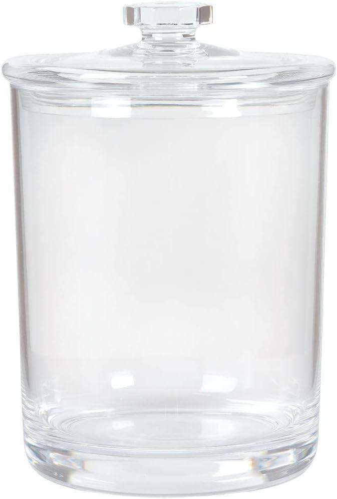 ForPro Professional Collection Acrylic Apothecary Jar with Lid, 60 Oz Storage Container for Bathroom, Kitchen and Office, 7.75" x 5"
