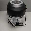 Non Toxic Air Fryer - Glass AirFryer 5 Quart w/ 360 Visibility, Self-Cleaning, 400F Vortex Air Fryer for Even Cooking, BPA-Free Teflon Free, 9-in-1 Functions, Rotisserie, Roast, Bake, Black