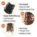 Yanky Twist Crochet Hair 12 Inch 10 Packs Pre-Twisted 3 Tones Ombre Brown Yankee Twist Micro Passion Twist for Black Women(OT30/27, Total 200 Strands)