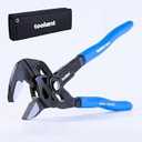 toolant 10INCH Plier Wrench, CRV Construction Adjustable Wrench With Pouch, Black Finish Smooth Jaw Pliers, Parallel Jaws with Comfortable Grips, Suitable for All Types of Nuts, Water Pipes, etc