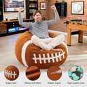 Sports Football Bean Bag Chair Giant Bean Bag Chairs for Adults and Kids Filled Plush Lounge Sofa Couch for Living Room, Gaming Room, Office Perfect for Football Party Decor 44 Inch