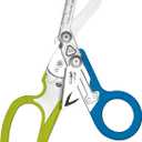 LEATHERMAN, Raptor Rescue, 6-in-1 Heavy-Duty Emergency/Trauma Shears with Carbide Glass Breaker & Strap Cutter, Made in the USA, Utility Sheath Included, Blue/Yellow, With Utility Holster