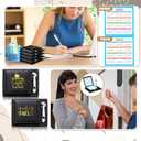 12 Sets Teacher Appreciation Gift Sticky Note Holder with PU Leather Box, Thank You Motivational Pen Holder Bulk Inspirational Gift for Teachers, Coworkers, Employee, Nurse, Staff