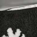 Luxury Black White Snowflake Winter Christmas Bathroom Mat, 17"x25" Extra Soft and Absorbent Microfiber Bath Rug, Non-Slip TPR Back, Plush Shaggy Bath Carpet for Floor